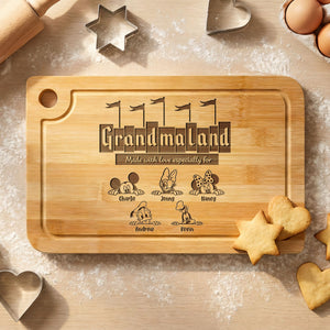 Grandma Kids Cutting Board - Personalized Engraved Cutting Board For Grandma 01HUTI110226-Homacus