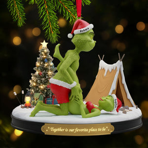 Cheeky Green Couple Ornament - Personalized Gifts For Couple 03ohti091025