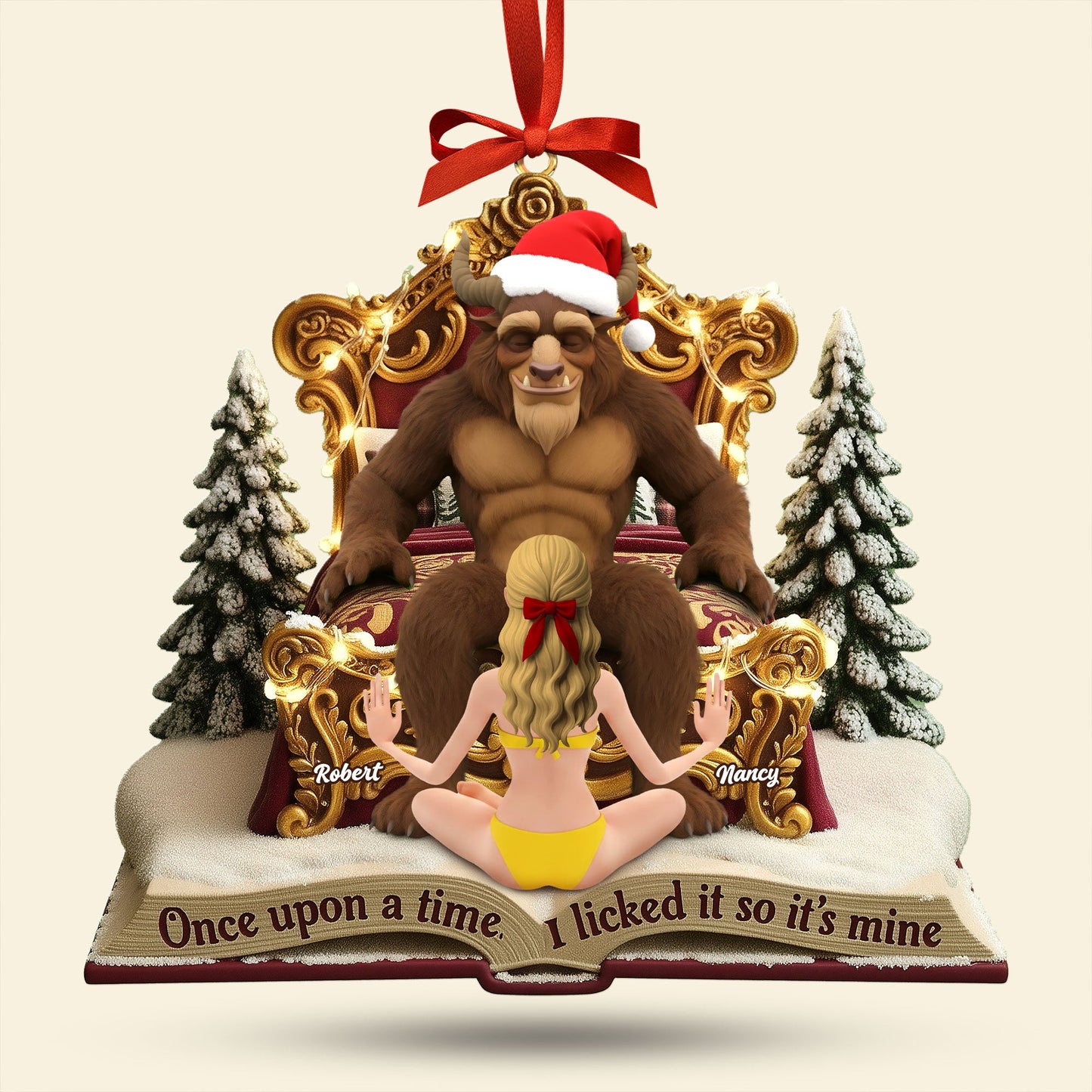 Cheeky Fairytale Couple Ornament - Personalized Gifts For Couple 03tgti220925