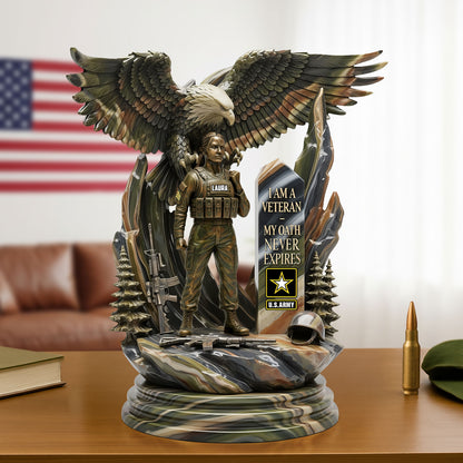 Female Veteran Plaque - Personalized Gifts For Veteran 04tgti250725