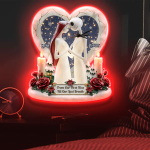 Spooky Couple LED Wall Sign - Personalized Gifts For Couple 01pati200925
