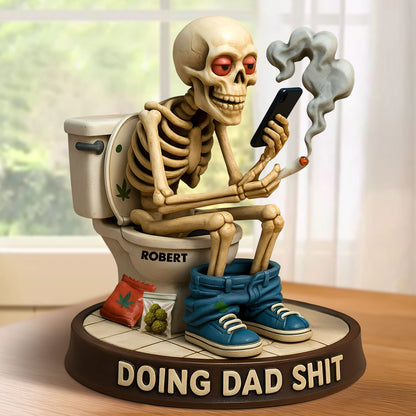 Skeleton Dad Doing Sh*t Acrylic Plaque - Personalized Gifts For Dad 04toti160525-Homacus
