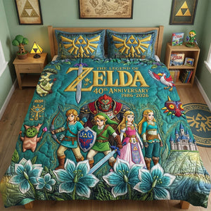 Adventure Anniversary Quilted Bed Set, Personalized Gifts 03qhti060226