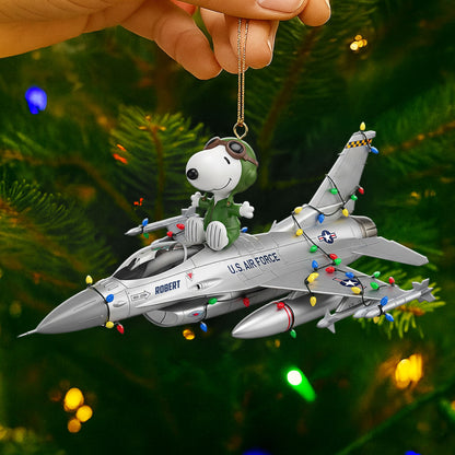 Cute Military Pilot Ornament - Personalized Gifts For Loved Ones 02huti060925