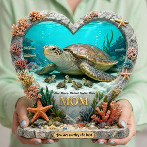 Turtle Mom Acrylic Plaque - Personalized Gifts For Mother's Day 04toti030226