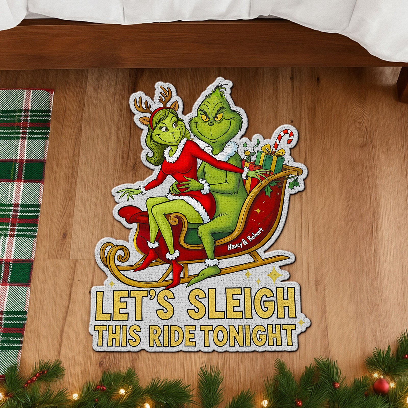 Let's Sleigh This Ride Couple Doormat - Personalized Gifts For Couple 04pgti120925