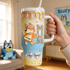 Puppy Mum and Kids Tumbler - Personalized Gifts For Mother 05pgti230426