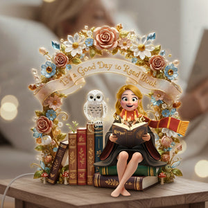 Reading Girl Light Box - Personalized Gifts For Book Lover Acrylic Light Box 05PATI041225