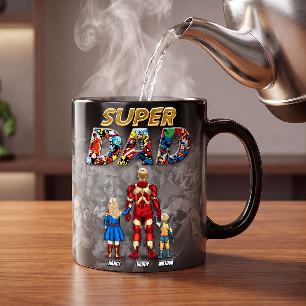 Dad And Kids Magic Ceramic Coffee Mug - Personalized Gifts For Dad 04ohti050526