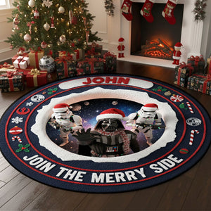 Merry Side Quilted Round Mat - Personalized Gifts For Loved Ones 04hyti141025