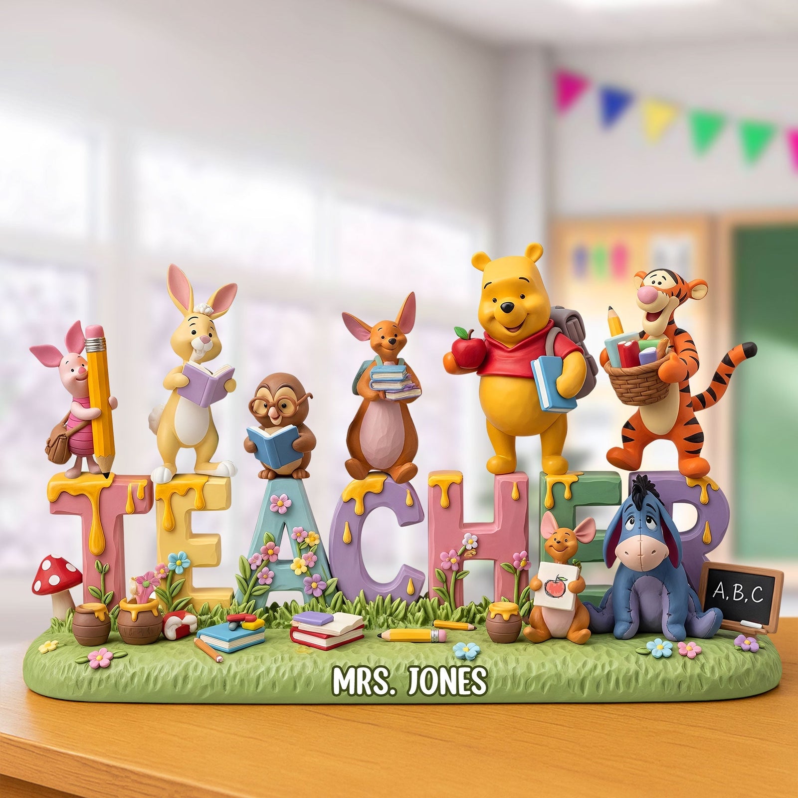 Cute Teacher Plaque - Personalized Gifts For Teacher 03nati190625-Homacus