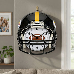 Sport Helmet Hanging Wall Clock - Personalized Gifts For Sport Lovers 04nati201225
