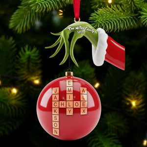 Crossword Family Name Ornament - Personalized Gift For Family Christmas Ornament 04NATI241025