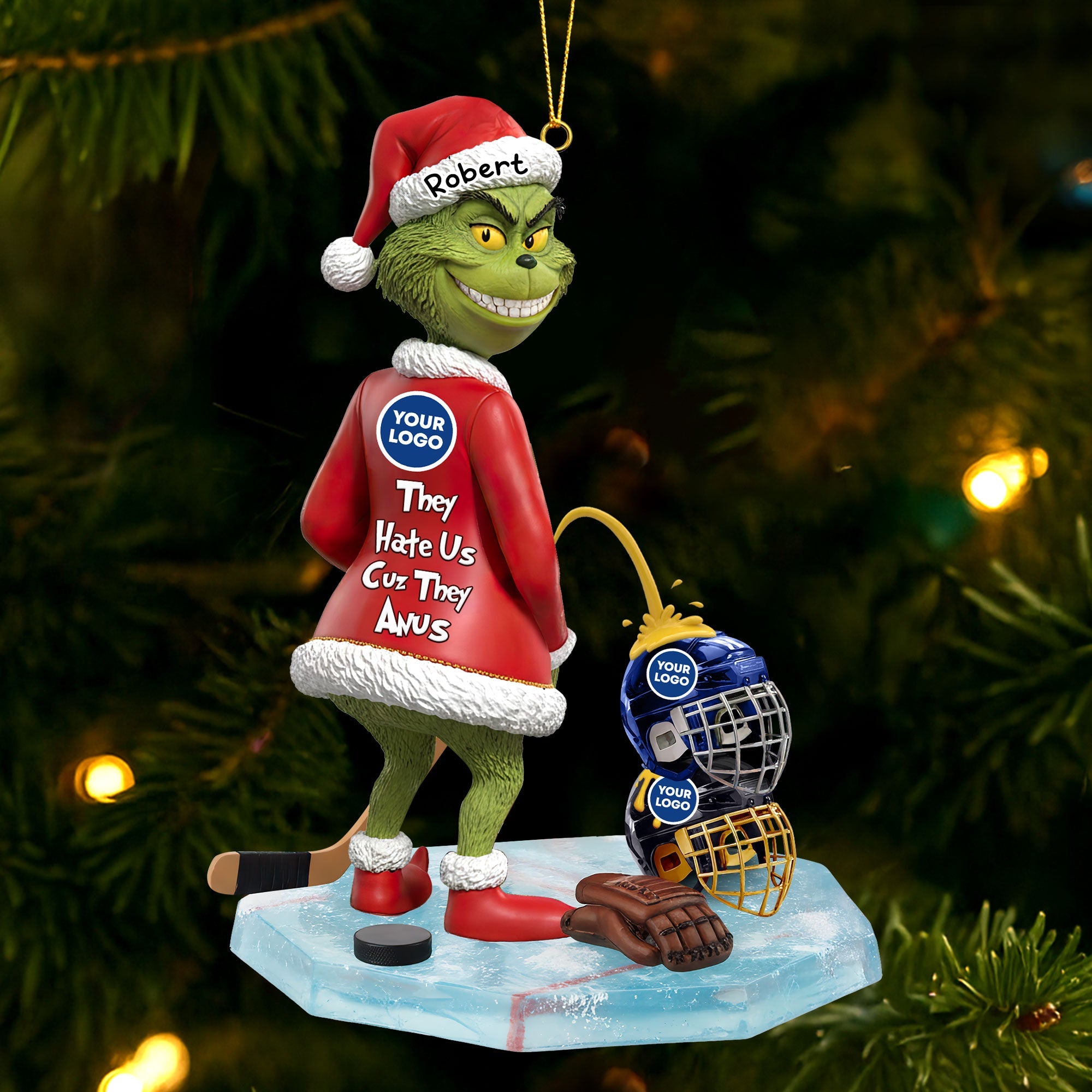 Funny Rivalry Christmas Ornament - Personalized Gifts for Sports Fans 03HUTI011025