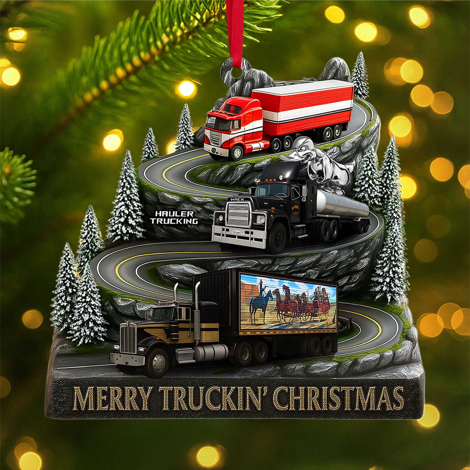 Classic Trucks Christmas Ornament, Personalized Gifts For Truckers 02qhti150925
