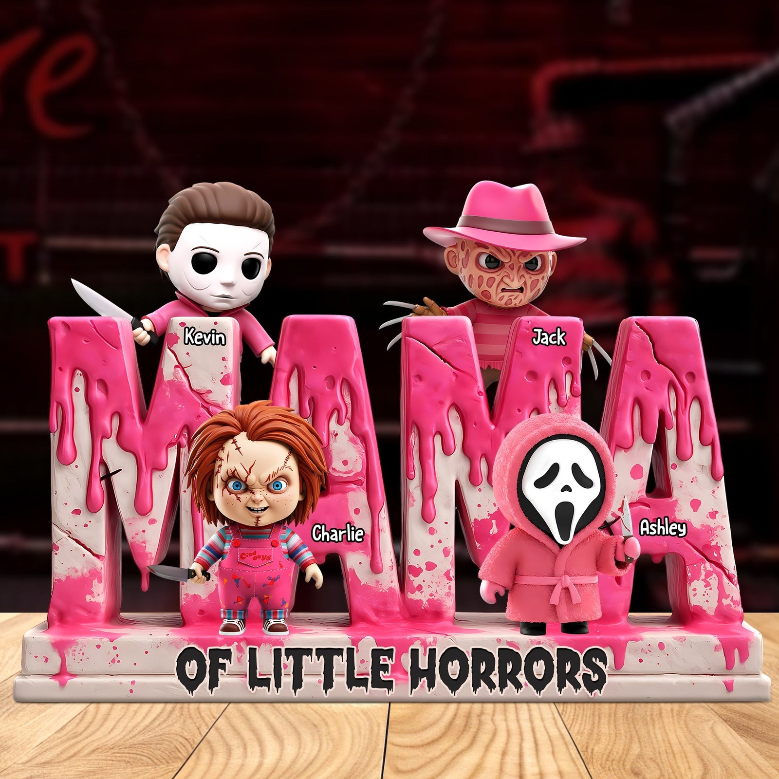 Personalized Gifts For Mom Plaque Mama Of Little Horrors 01qhti120425-Homacus