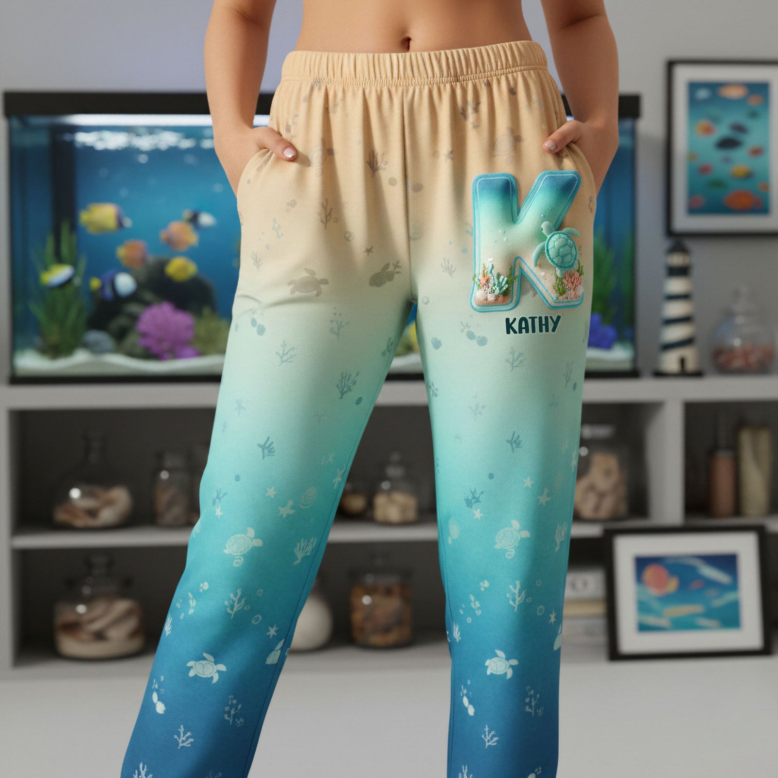 Sea Turtle Pajama Pants - Personalized Gifts For Girls 03kiti101225-Homacus