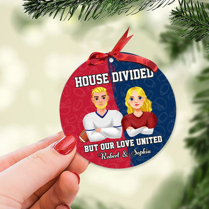 Personalized Gifts For American Football Lovers Couple Christmas Ornament 02huti141024hg - Ornament - GoDuckee