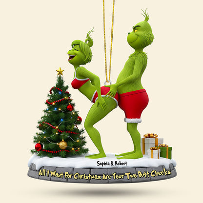 Naughty Green Couple Ornament - Personalized Christmas  Gifts For Couple 01ohti120925