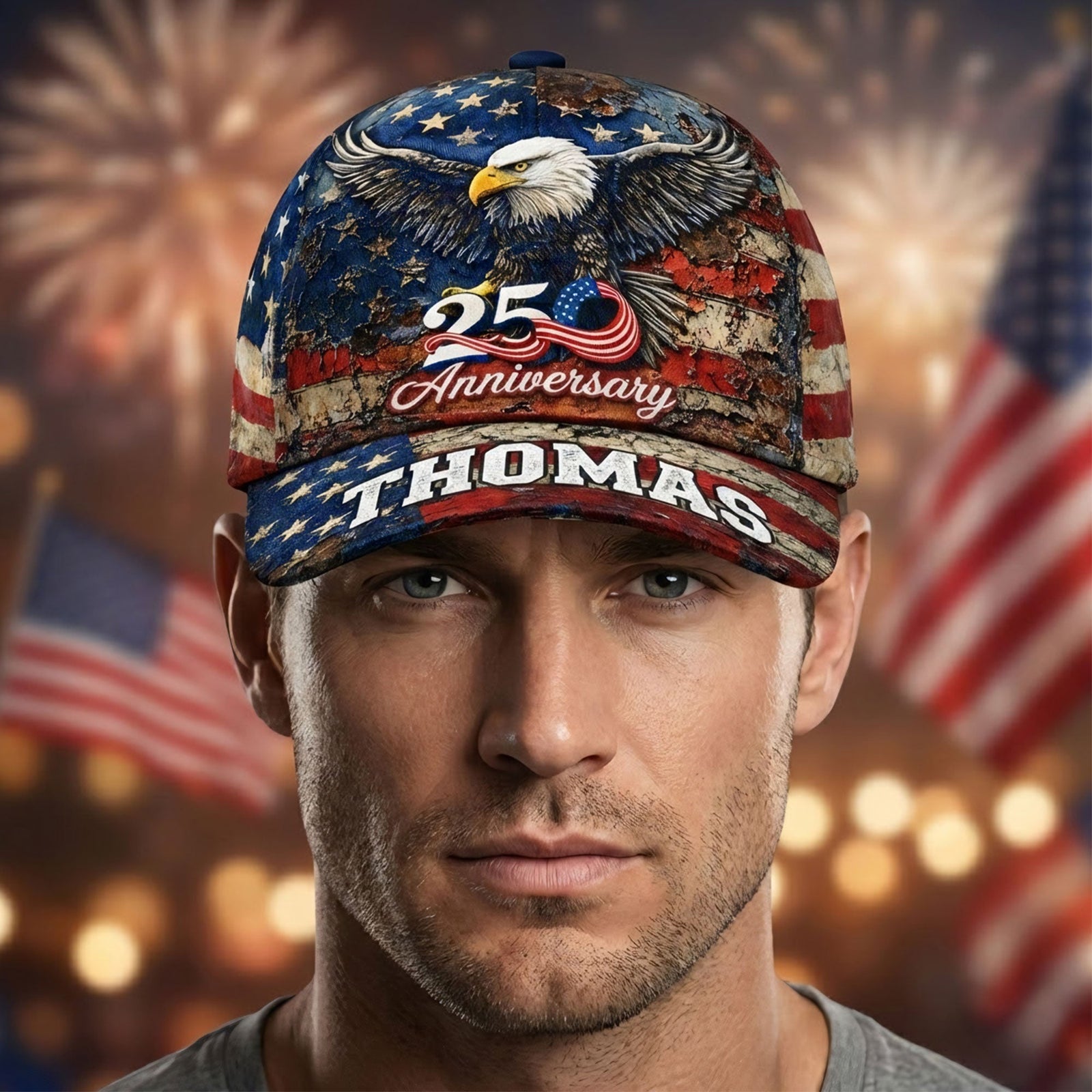 America 250th Anniversary Cap – Personalized Patriotic Gift 04HUTI290126
