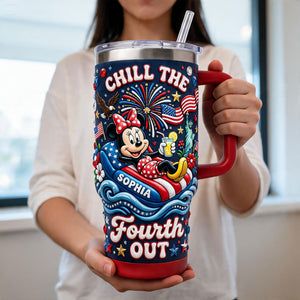 USA Summer Celebration 40oz Tumbler With Handle - Personalized Gifts 04pati190626