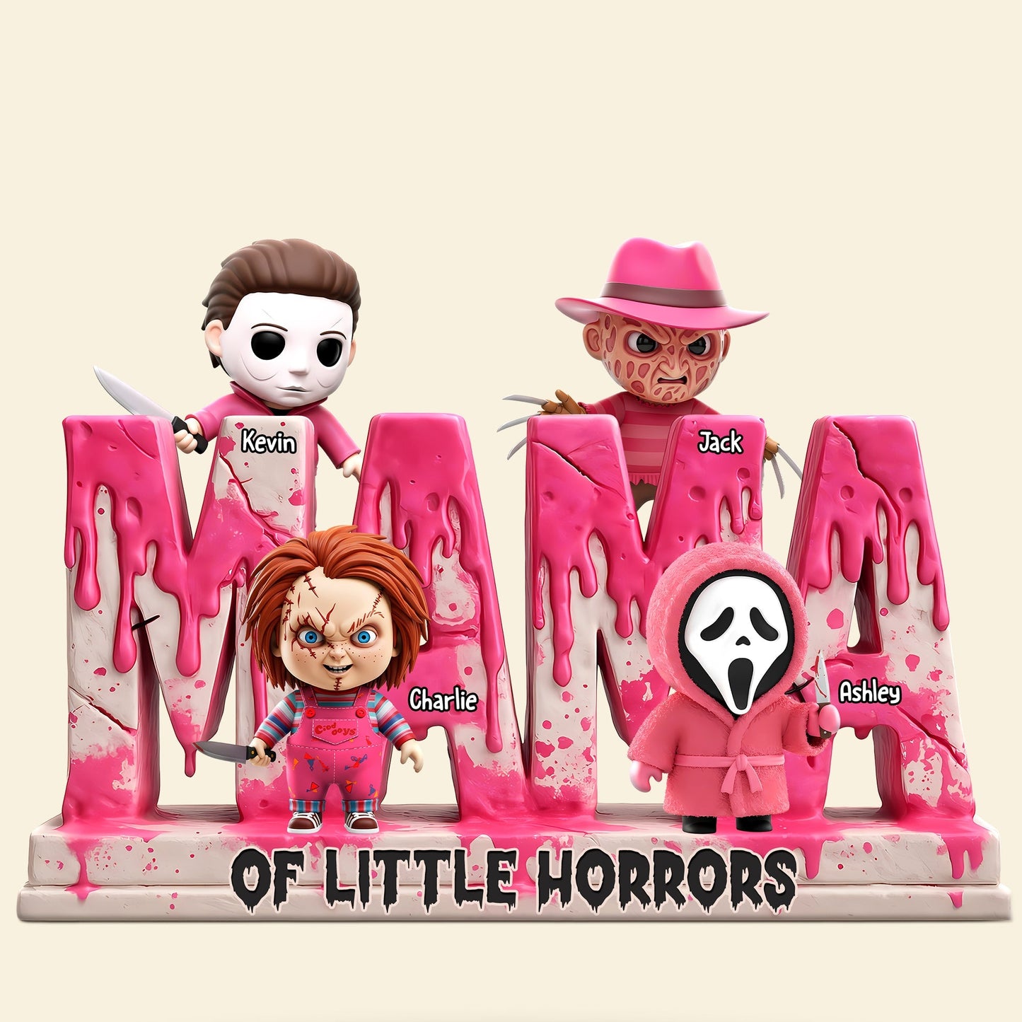 Personalized Gifts For Mom Plaque Mama Of Little Horrors 01qhti120425-Homacus
