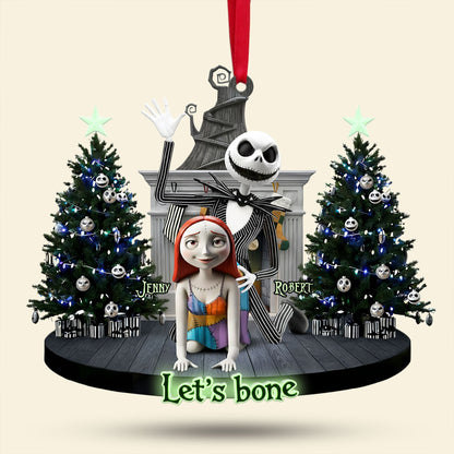 Mischievous Spooky Couple Christmas Ornament, Personalized Gifts For Couple 03qhti190925