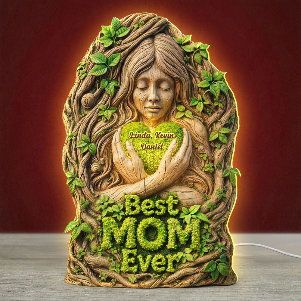 Nature Mother's Day Light Box - Personalized Gifts For Mom Custom Shape Acrylic Light Box 03HUTI221225