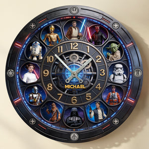 Sci-Fi Universe Wall Clock – Personalized Gifts For Space Fan 1 Layer Acrylic Hanging Wall Clock 05HUTI280226