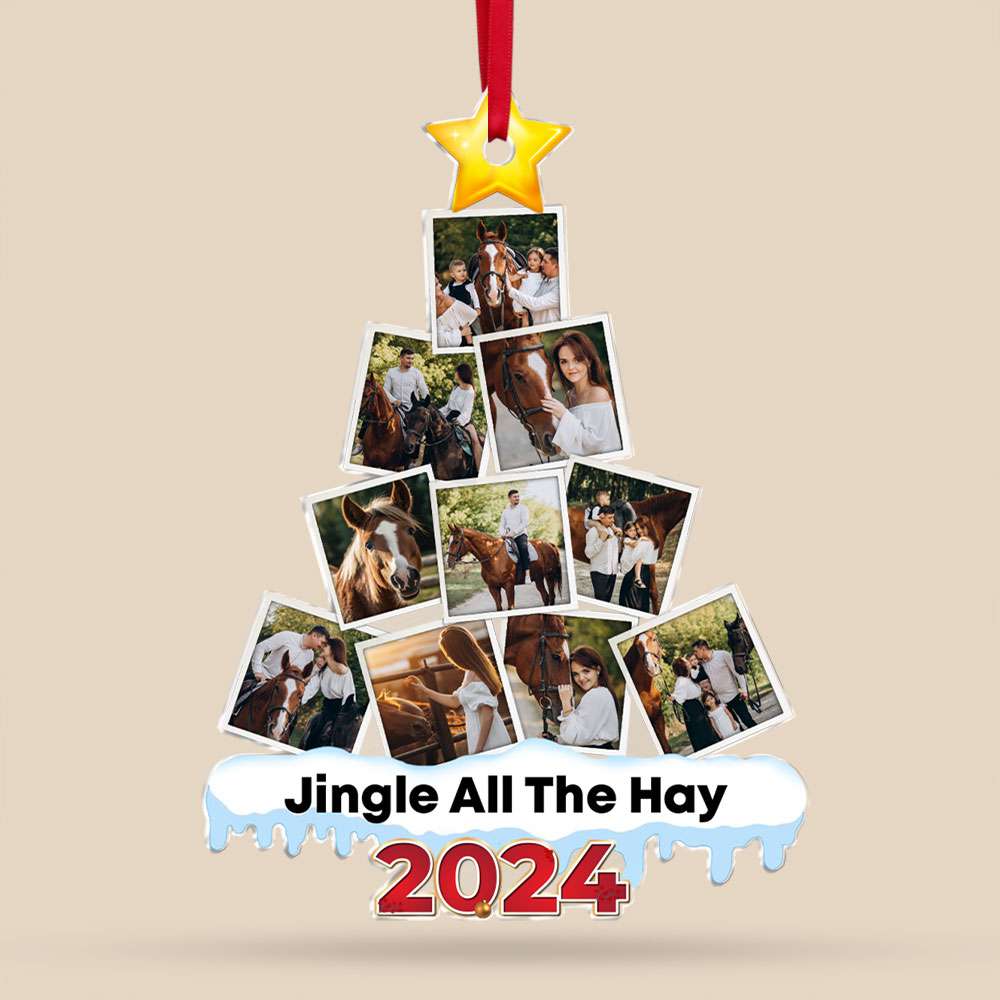 Horse Custom Photo Acrylic Christmas Ornament 0211HUTI260924 - Ornament - GoDuckee