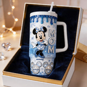 Toile de Jouy Fairytail Mom And Kid 40oz Tumbler - Personalized Gifts For Mother's Day Tumbler 04PGTI230426