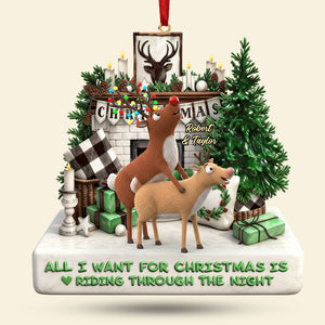 Deer Buck Couple Acrylic Ornament, Personalized Gifts For Couple 03qhti041125