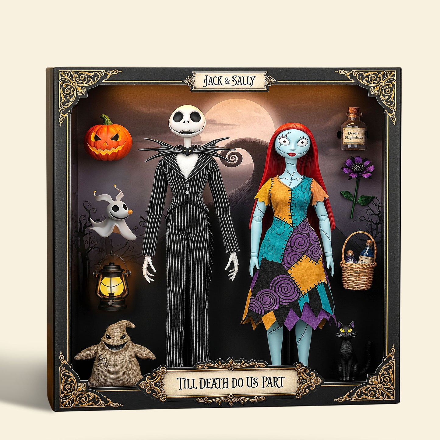 Spooky Couple Plaque - Personalized Gifts For Couple 04nati130825