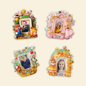 Photo Frame Fridge Magnet - Custom Photo Gifts For Family Custom Shape Acrylic Fridge Magnet 04PATI191125