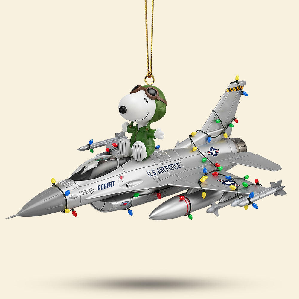 Cute Military Pilot Ornament - Personalized Gifts For Loved Ones 02huti060925