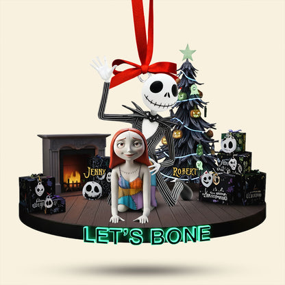Mischievous Spooky Couple Christmas Ornament, Personalized Gifts For Couple 05qhti160925