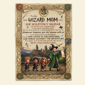 Fantasy Mom and Kids Blanket  - Personalized Gifts For Mother's Day 05huti130326