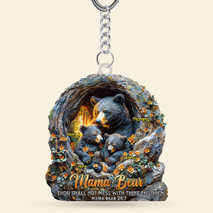 Mama Bear Keychain - Personalized Gifts For Mom 04huti180425-Homacus