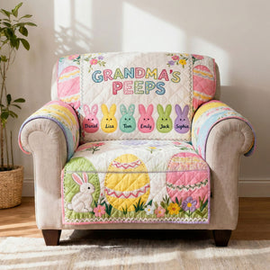 Grandma Peep Quilted Sofa Cover - Personalized Gifts For Grandma 01huti100226
