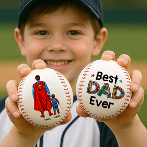 Super Powerful Dad Baseball - Personalized Gift For Dad 011ACHU290425PA-Homacus