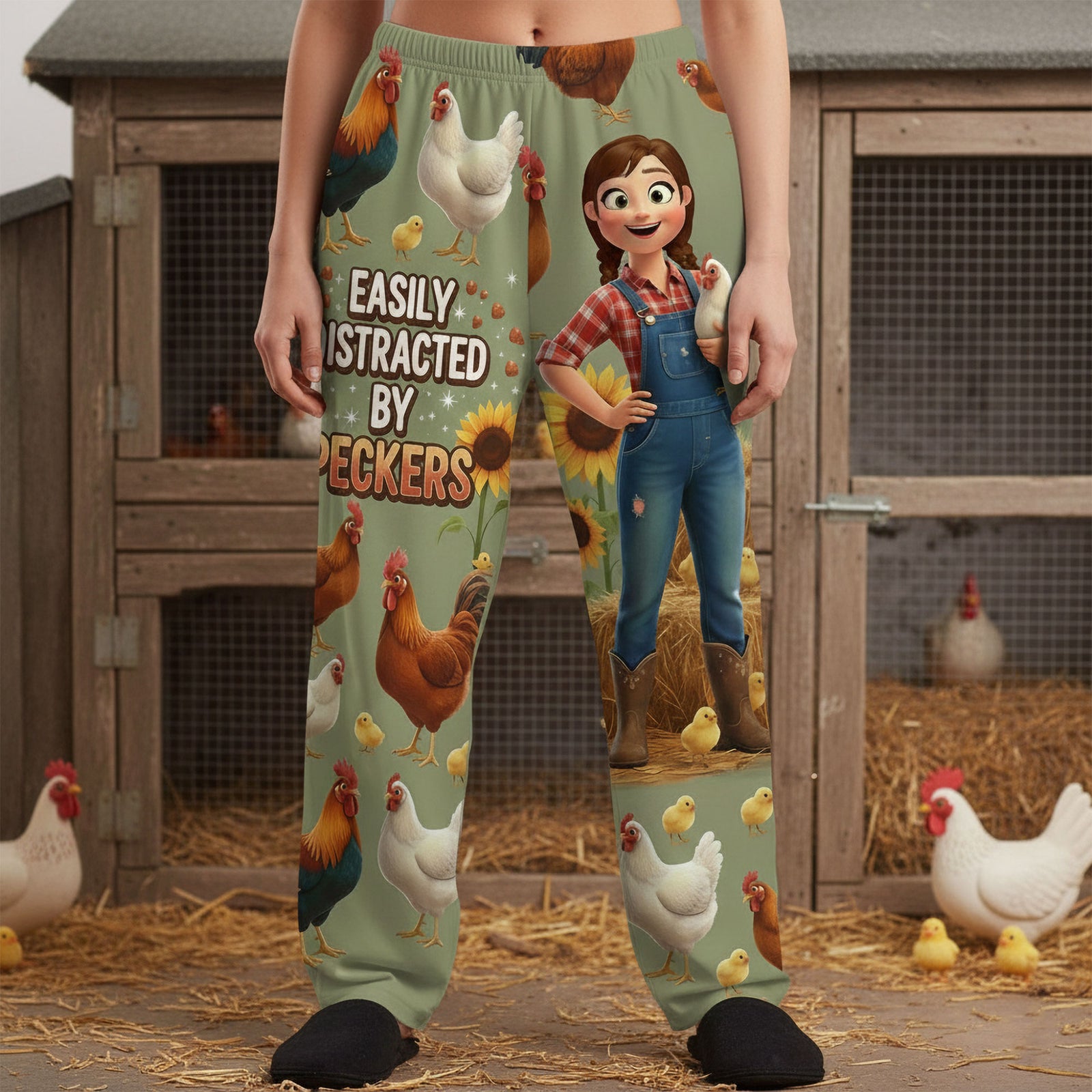 Farm Chicken Pajama Pants - Personalized Gifts For Farm Girl 02nati051225