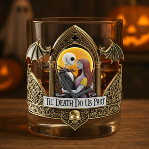 Spooky Couple Whiskey Glass - Personalized Gifts For Couple 04ohti190825