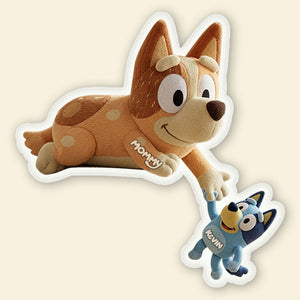 Cute Mommy Dog And Puppy Shape Pillow  - Personalized Gifts For Mom 02OHTI280326