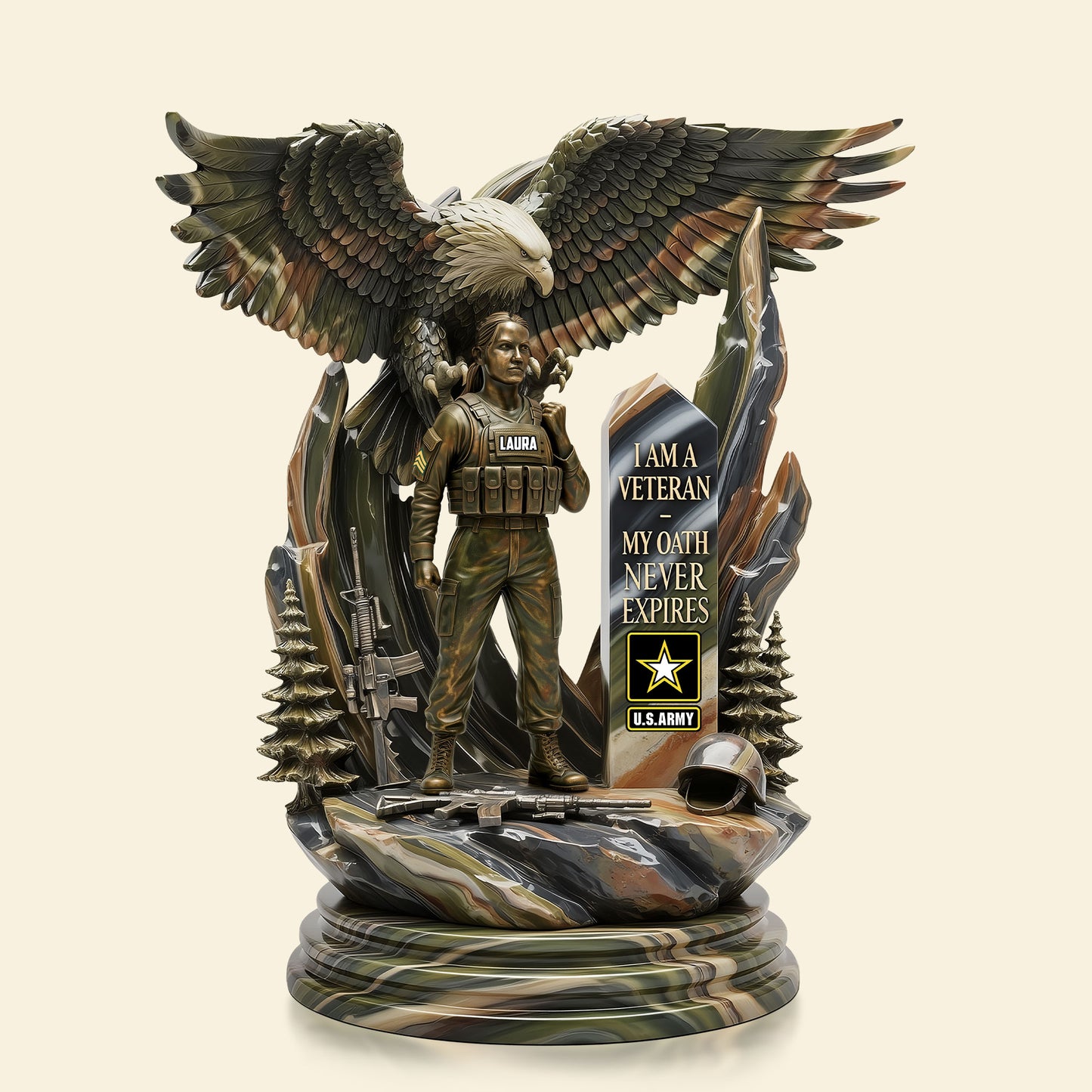 Female Veteran Plaque - Personalized Gifts For Veteran 04tgti250725