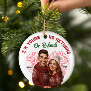 Caricature Couple Ornament - Custom Photo Gifts For Couple 03pgti270825