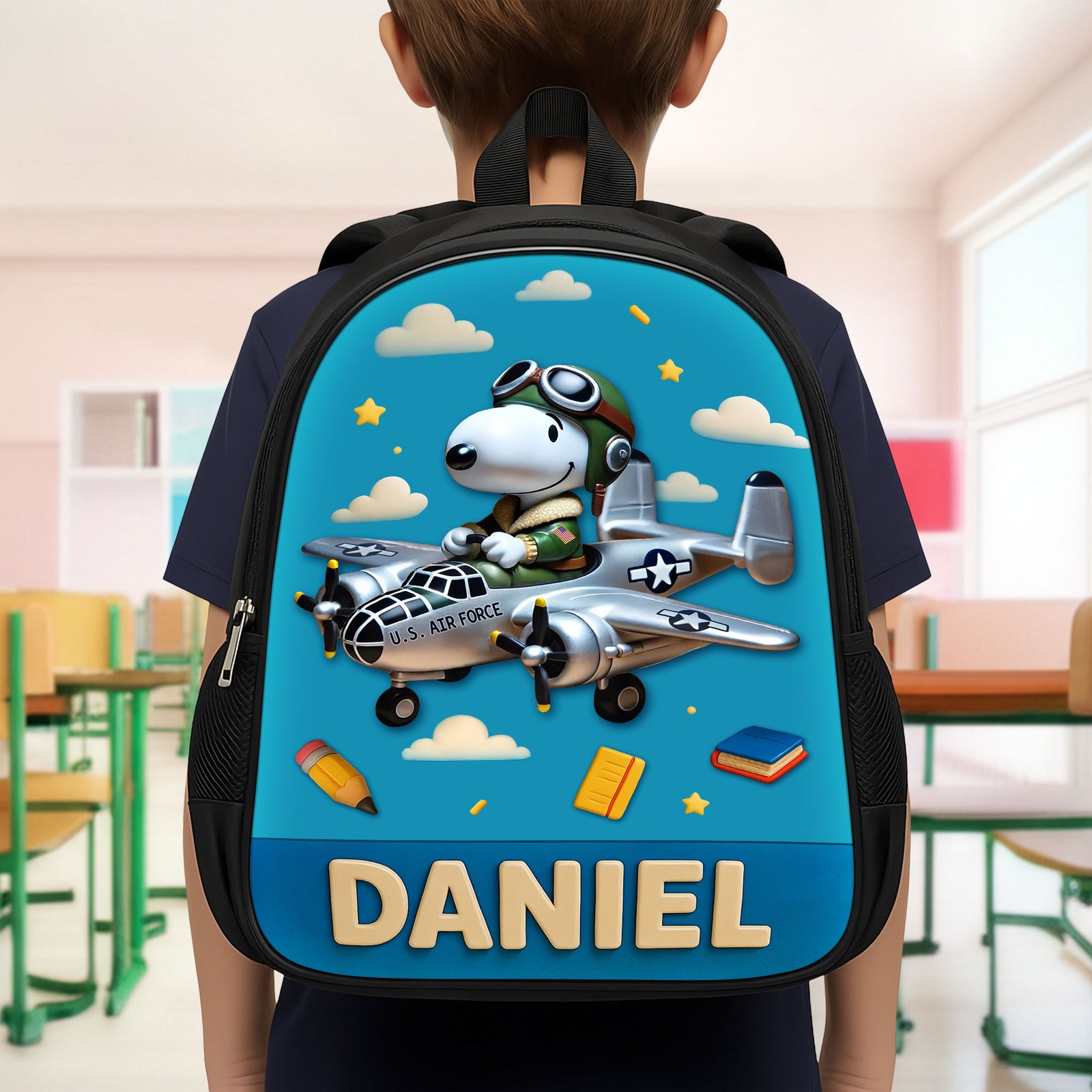 Cute Military School Bag - Personalized Gifts For Kids 02huti040825