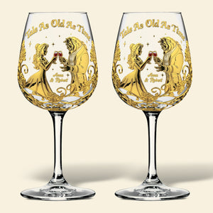 Fairytale Couple Wine Glass - Personalized Gifts For Couple 01tgti060825