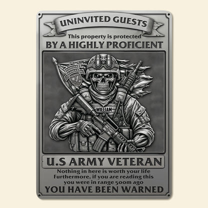 Deadly Danger Veteran Metal Sign - Personalized Gifts For Veteran 04qhti040725