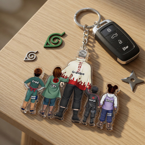 Warrior Father & Mini Ninja Keychain - Personalized Gifts For Dad 01qhhu080526