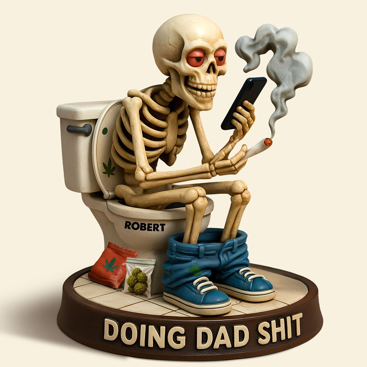 Skeleton Dad Doing Sh*t Acrylic Plaque - Personalized Gifts For Dad 04toti160525-Homacus